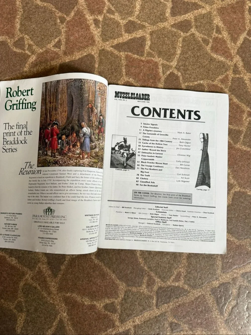 Vintage Muzzleloader Magazine 1996 Black Powder Shooter Historical